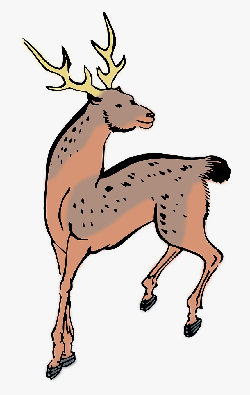 Animal Deer Woodcut Free Photo - Kijang Clipart, HD Png Download
