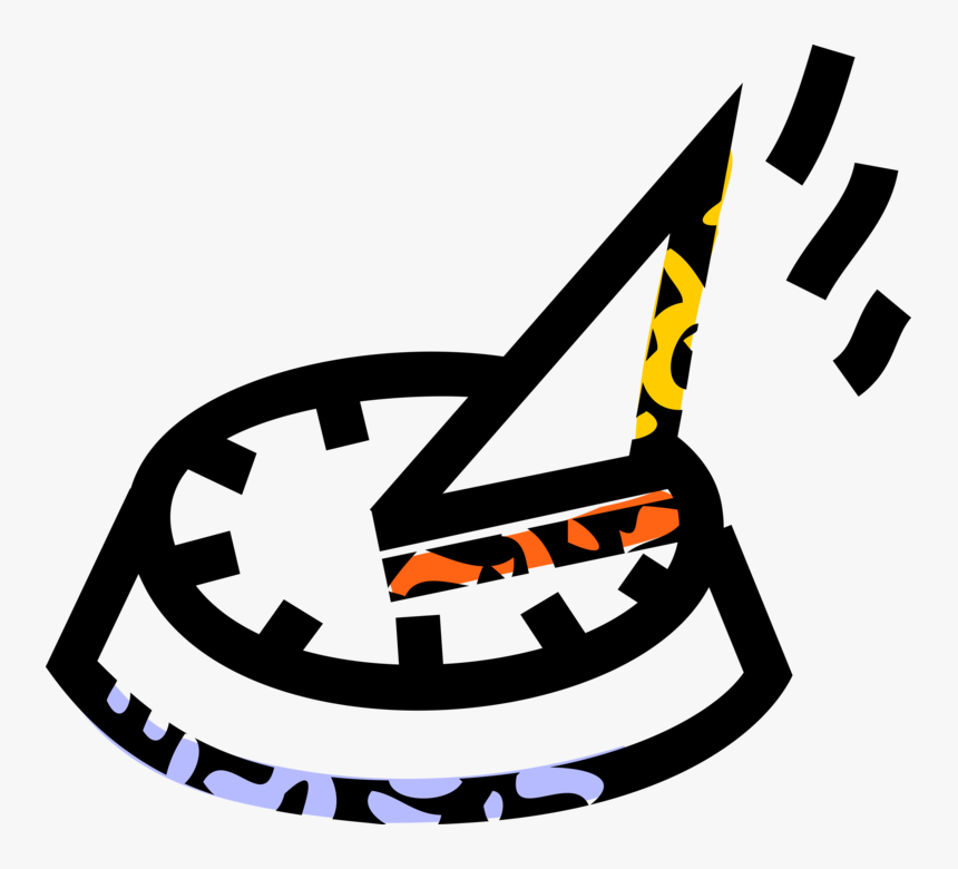 Vector Illustration Of Sundial Instrument Indicates, HD Png Download