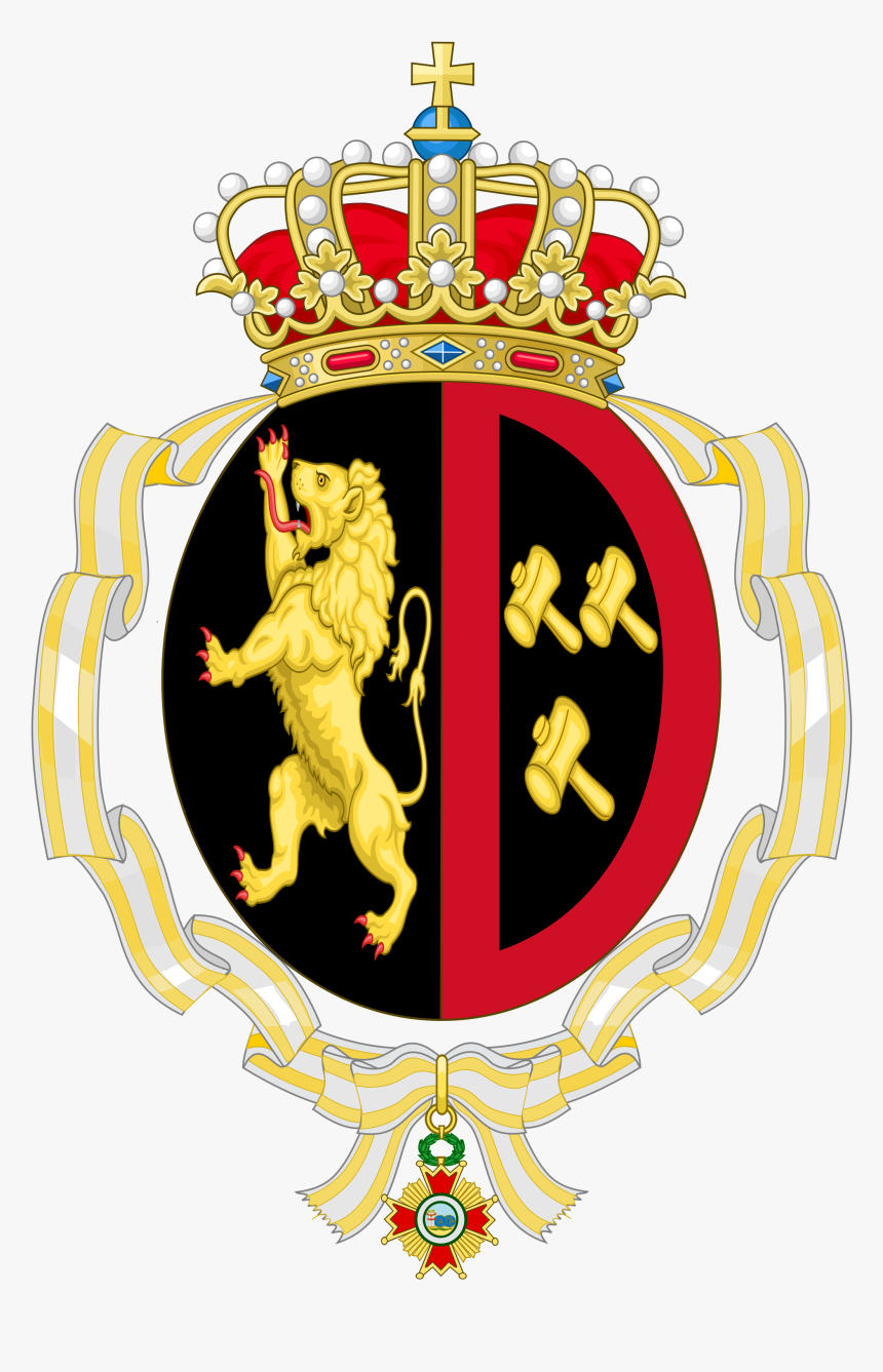 Crown And Sash Clipart - Coat Of Arms Princess Mathilde Of Belgium, HD Png Download