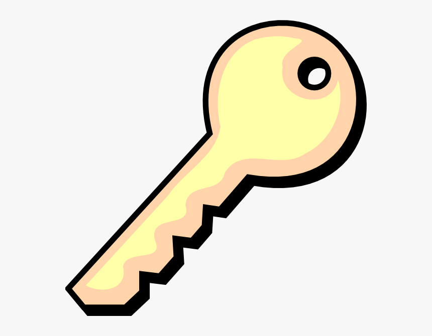 Tone Yellow Clip Art At Clker Com - Key Black And White Clipart, HD Png Download