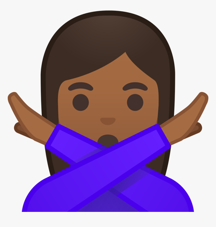 Woman Gesturing No Medium Dark Skin Tone Icon Clipart - Women Gesturing Yes Icon, HD Png Download