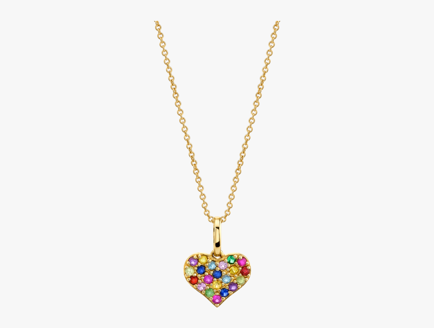 The Last Line Rainbow Pav茅 Heart Pendant - Necklace, HD Png Download