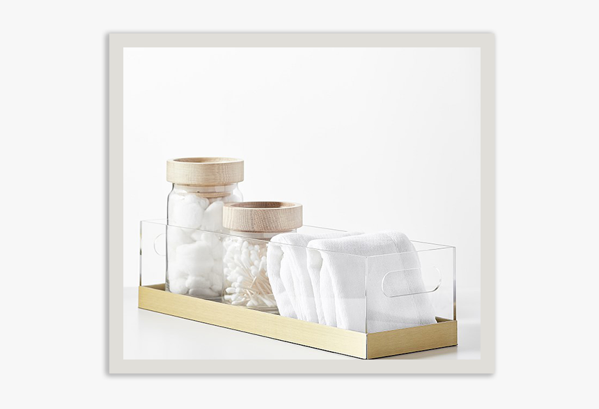 Acrylic And Metallic Caddy - Coffee Table, HD Png Download