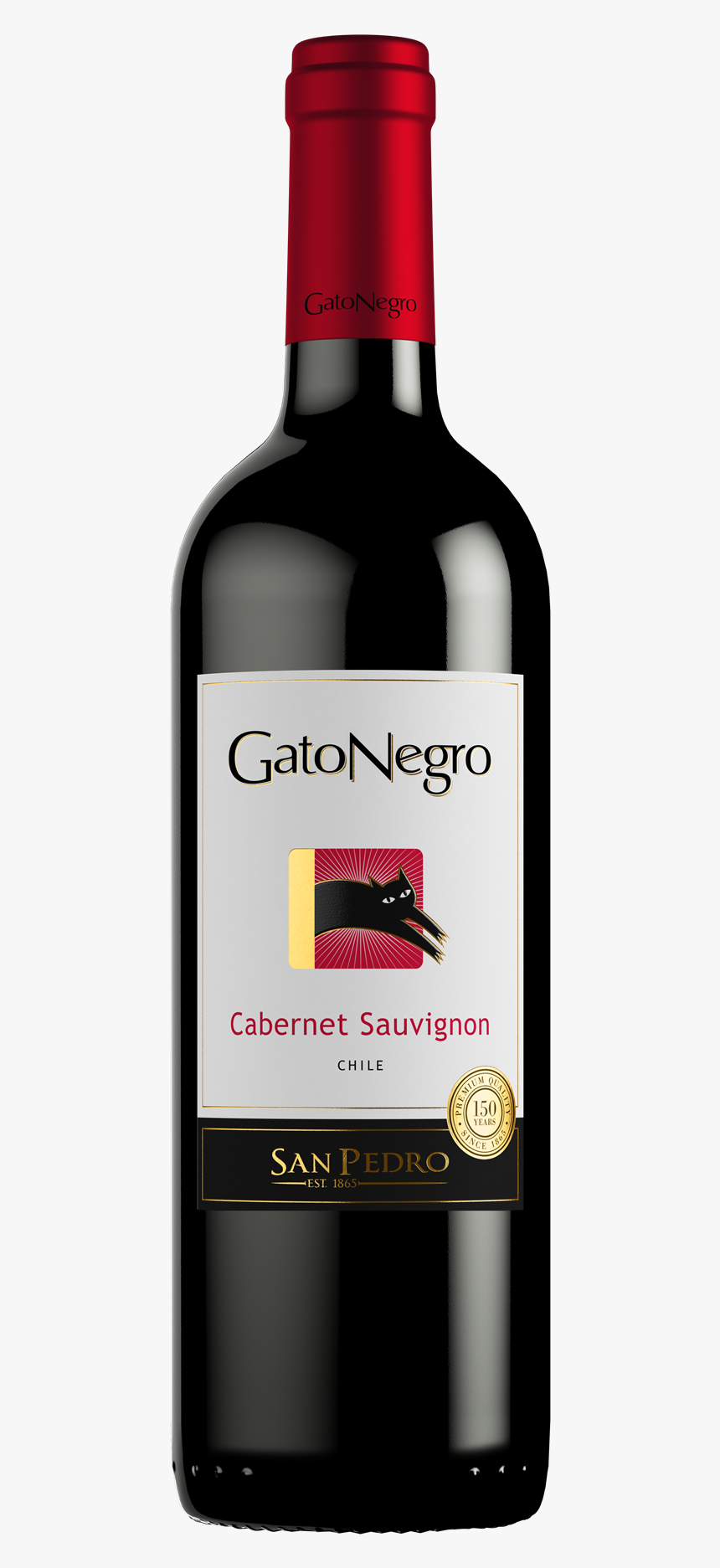 Vino Gato Negro Cabernet Sauvignon Botella 750ml, HD Png Download