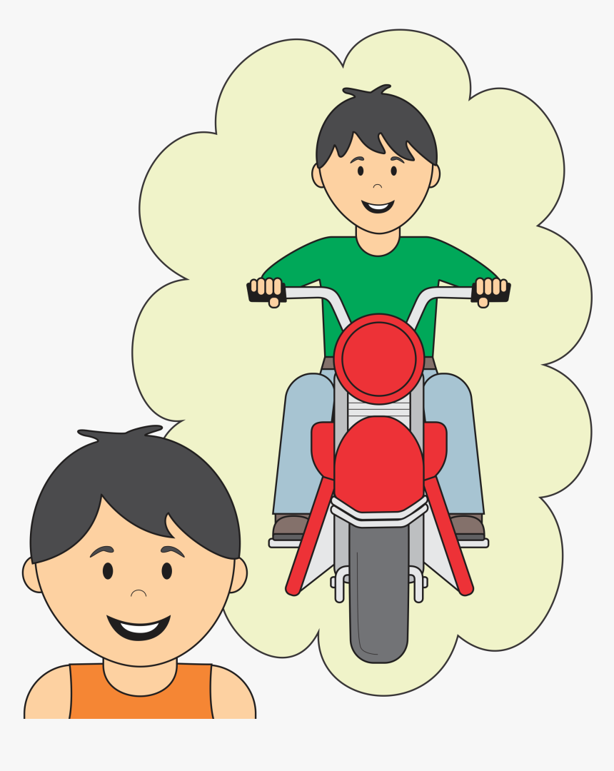 Carlos Y Su Moto Poster - Señor En Una Moto Dibujo, HD Png Download