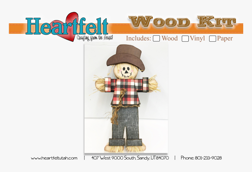 Wood Scarecrow With Paper - Cartoon, HD Png Download