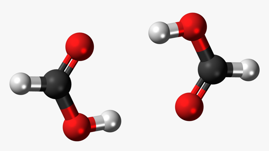 Formic Acid Dimer 3d Ball , Png Download - Molecular Model Chemistry, Transparent Png