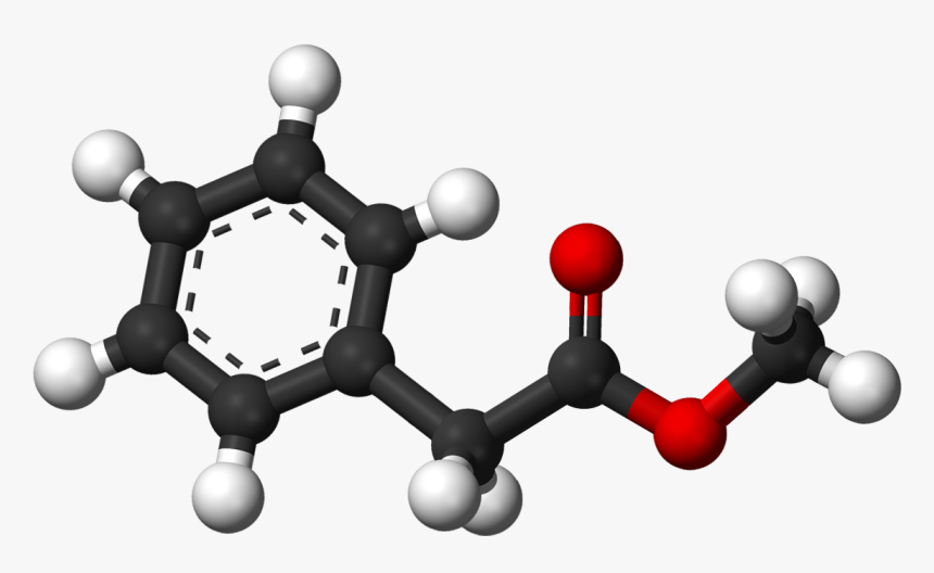 Methyl Phenylacetate 3d Balls - Phenol Ball And Stick, HD Png Download