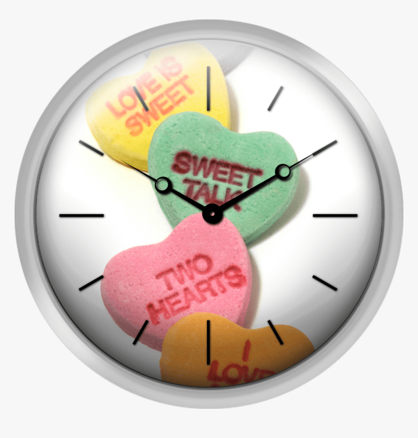 Valentine Candy Hearts - Wall Clock, HD Png Download