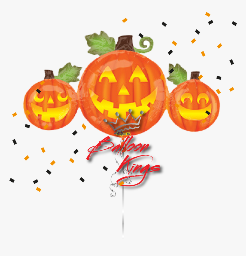 Three Happy Jacks - Calabazas Halloween En Globo, HD Png Download