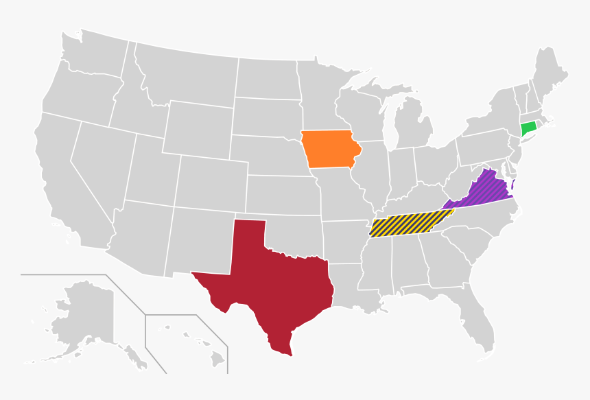 Presidential Candidate Home State Locator Map, 2000 - Black Population Us States, HD Png Download