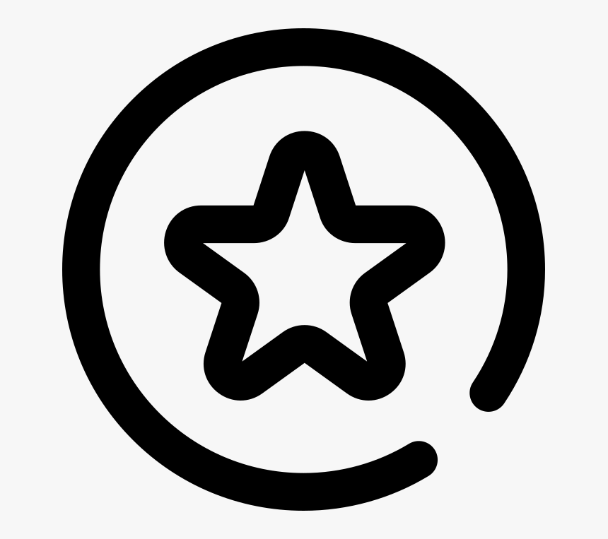 Black Star With Transparent Background, HD Png Download
