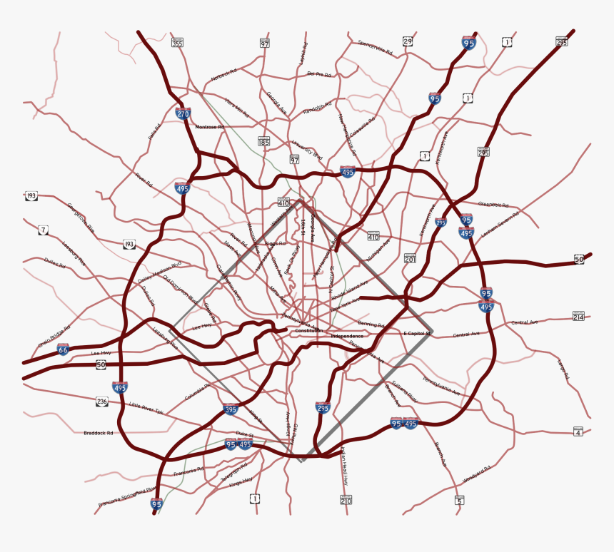 Roads Map Png , Png Download - Road Map Lines Png, Transparent Png