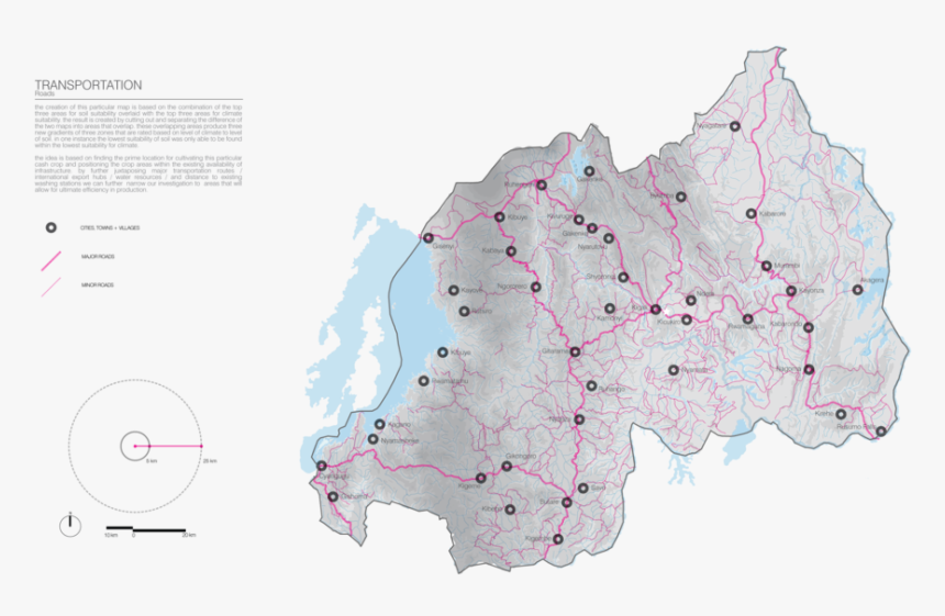 Mappingrwanda Transportation-roads - Atlas, HD Png Download
