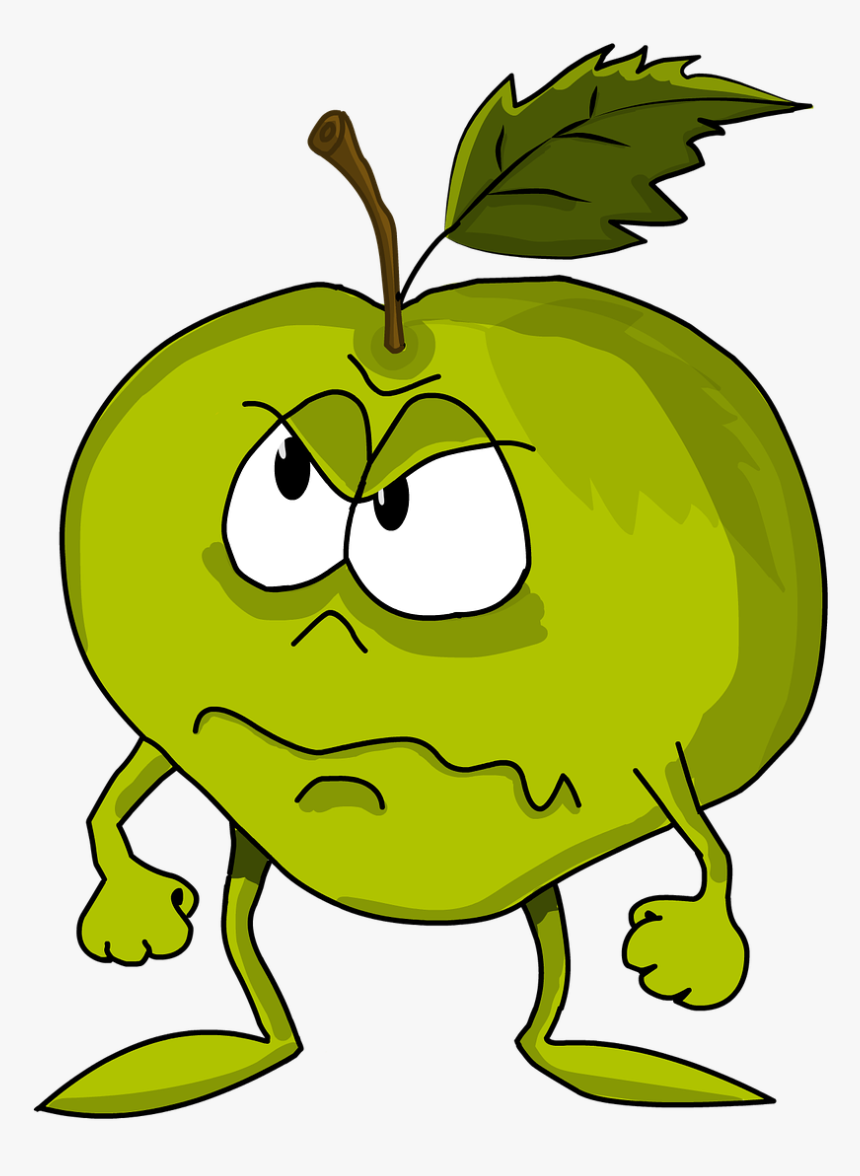 Apple Fruit Green Free Photo - การ์ตูน ผล ไม้ น่า รัก, HD Png Download