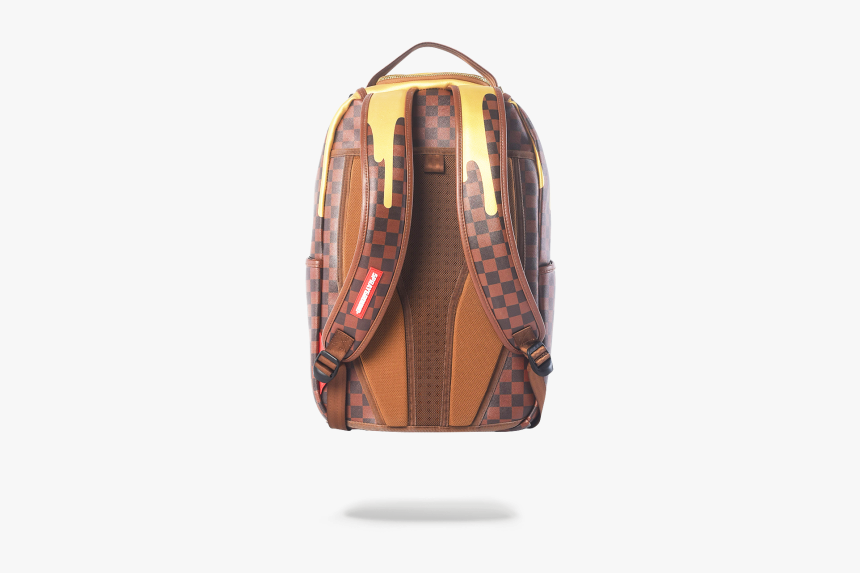 Sprayground Checkered Gold Backpack, HD Png Download