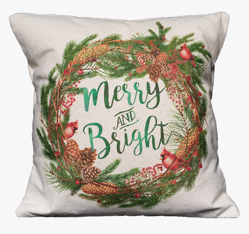 Merry & Bright - Cushion, HD Png Download