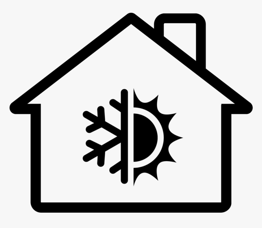 House Heat Pump Ac -01 - Hot And Cold Icon, HD Png Download