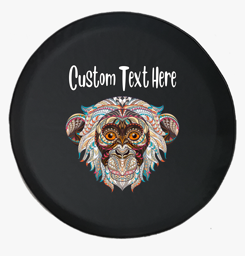 Spare Tire Cover Personalized Monkey Mosaicimpaneze - Animal Kingdom Adult Coloring Book, HD Png Download