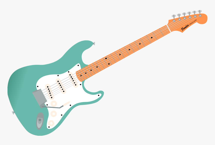 Electric Telecaster Fender Guitar Stratocaster Bass - Transparent Stratocaster Png, Png Download