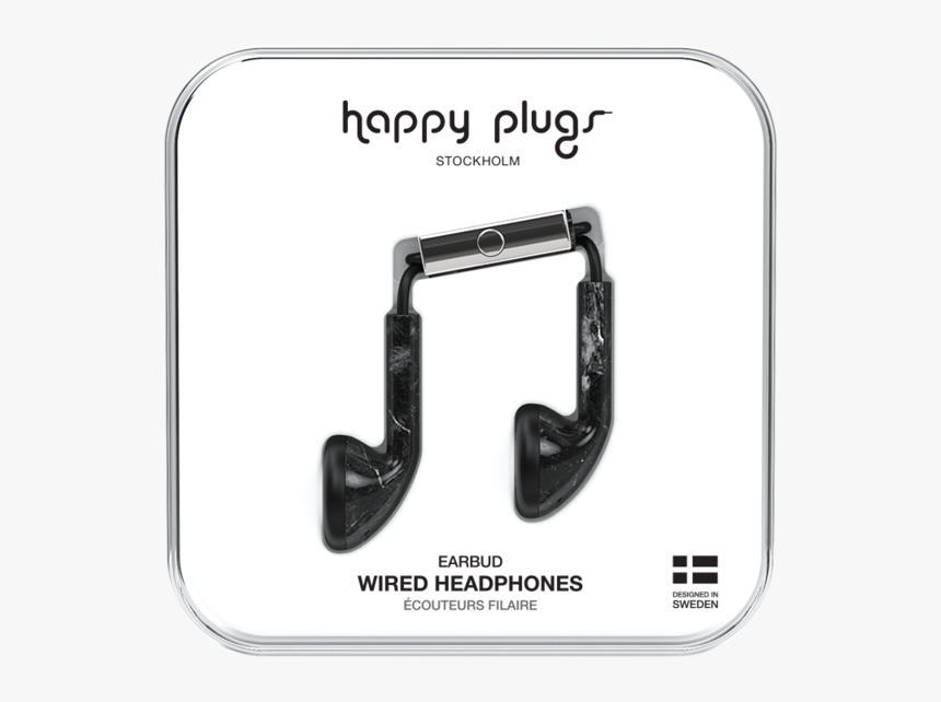 Earbud Black Marble - Happy Plugs Earbud Cerise, HD Png Download