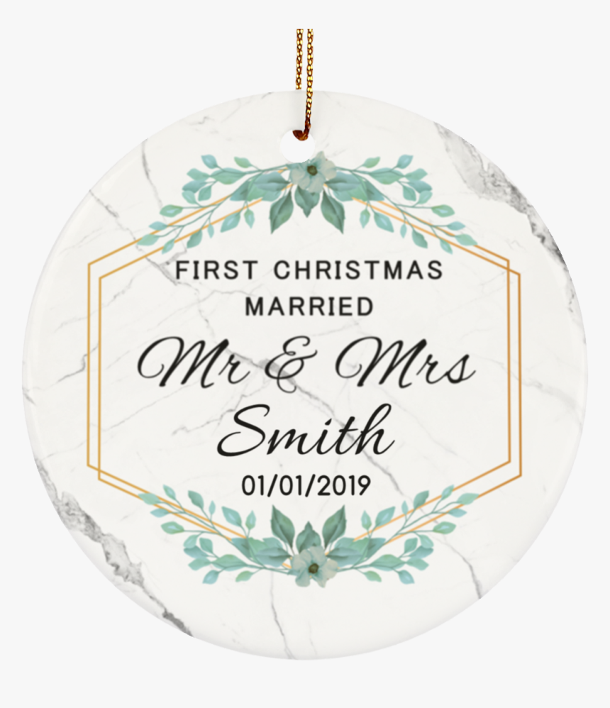 Keepsake Ornament First Christmas Married Ornament - Christmas Ornament, HD Png Download