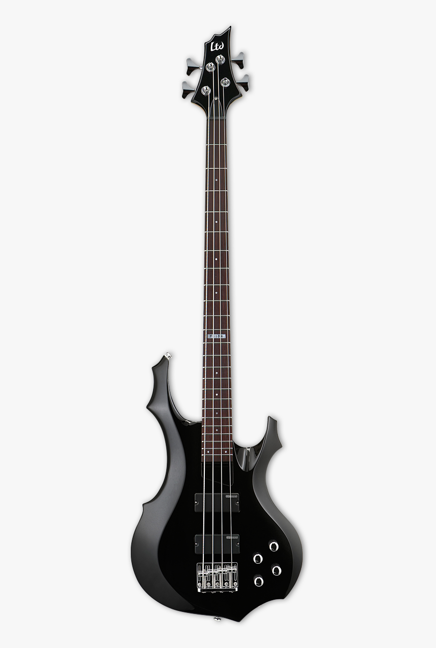 Esp Ltd F-104 Black Bass Guitar - Ltd F 105 Bass, HD Png Download