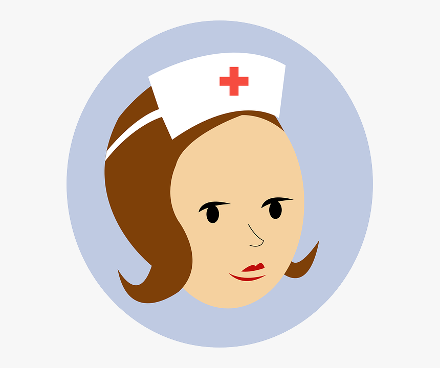 Nurse Svg Clip Arts - Nurse Head Cartoon, HD Png Download