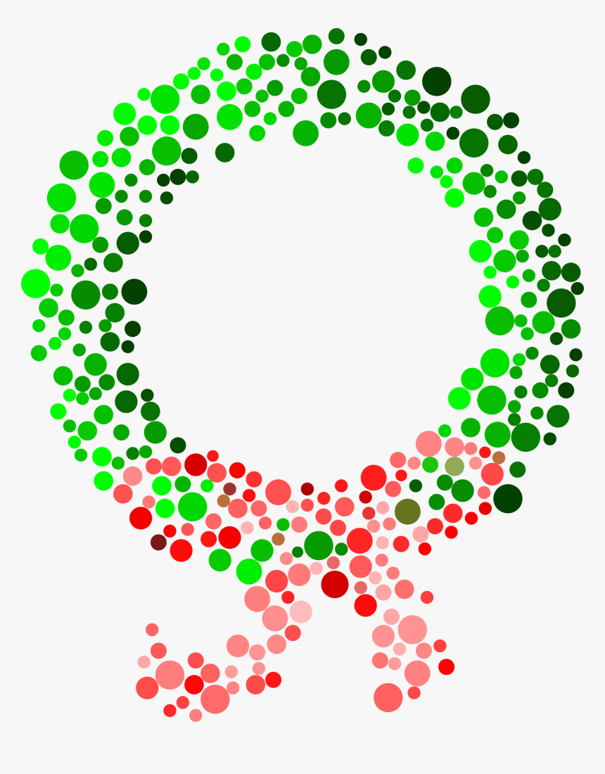 Dot Wreath Clip Arts - Wreath Dot Art, HD Png Download