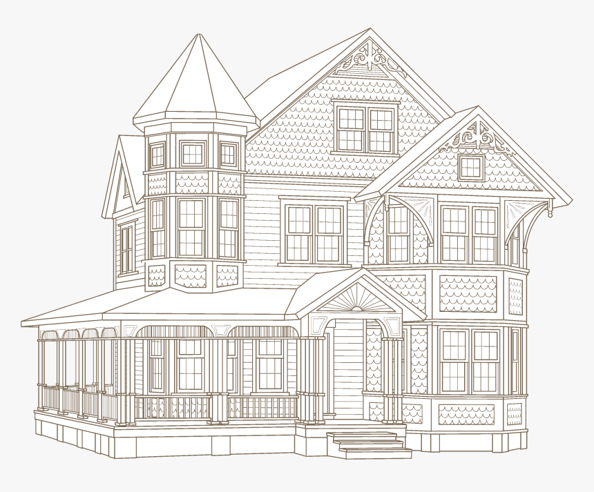 Queen Anne House Art, HD Png Download