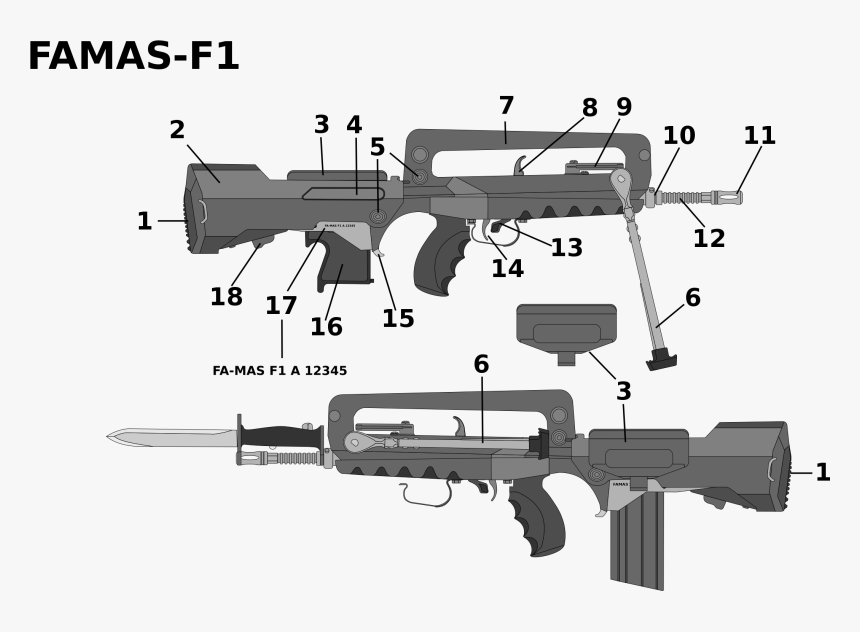 Famas F2, HD Png Download