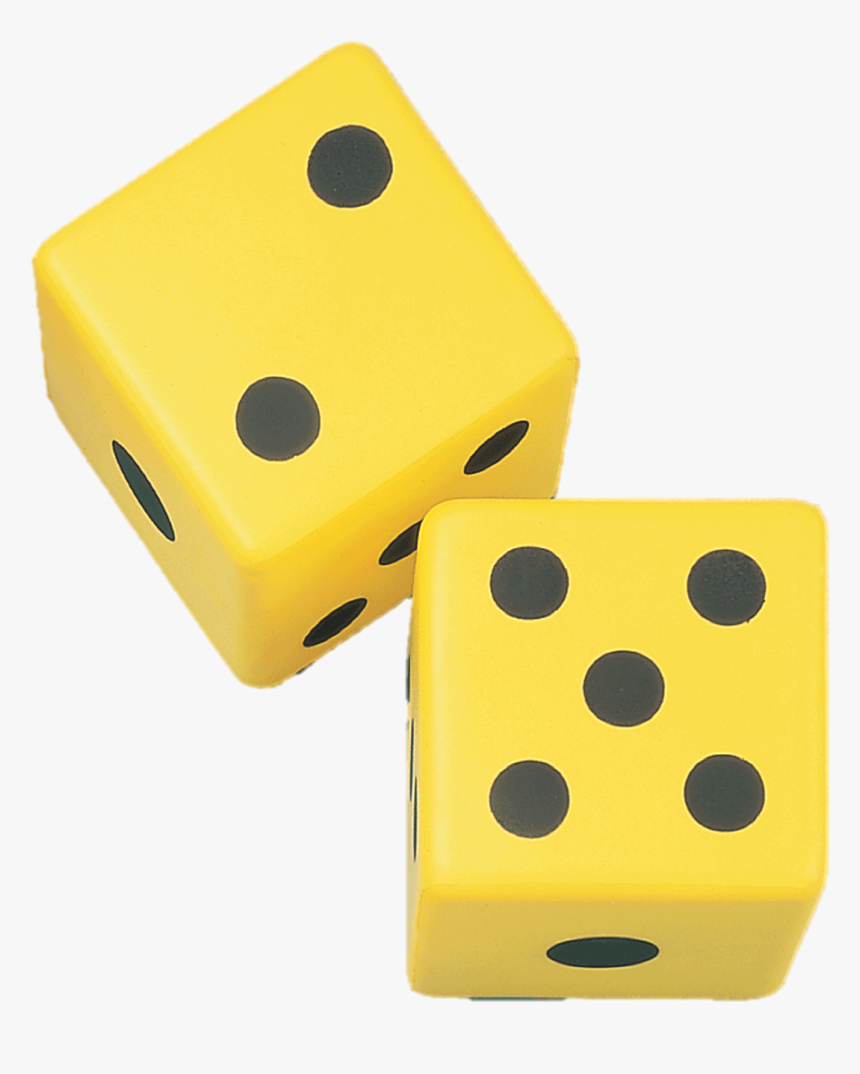 6 - Yellow Foam Dice, HD Png Download
