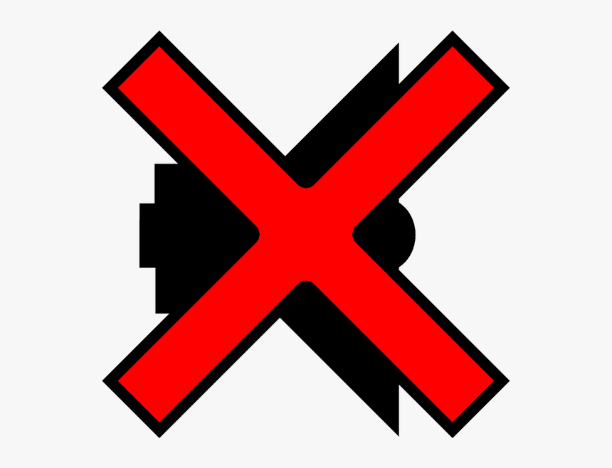 Disabled, Off, Turned Off, Cross, Speakers, Sound, - Sound Turned Off, HD Png Download