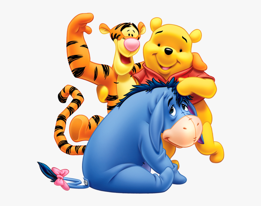 Image By Creative Commons - Winnie The Pooh Eeyore And Tiger, HD Png Download