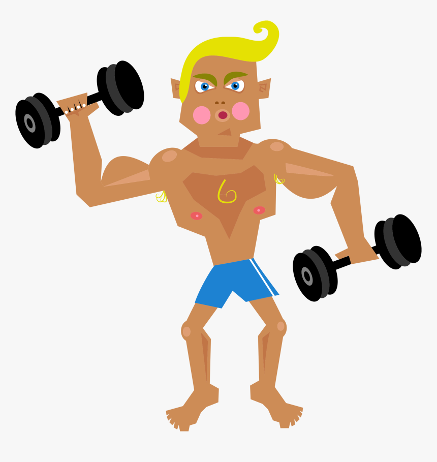 Musculalr Man Workout Clipart - Musclé Clipart, HD Png Download
