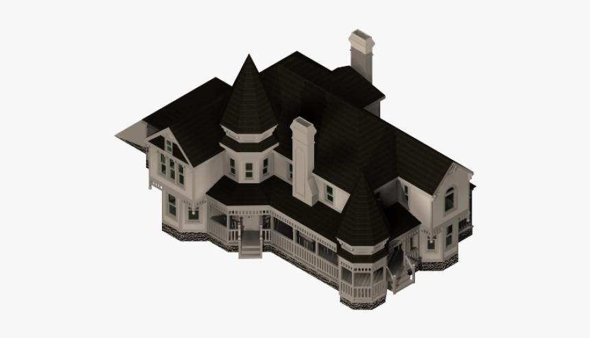 Large Victorian House 3ds Max Model - Medieval Architecture, HD Png Download