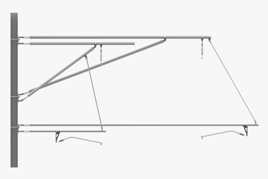 Schrägtravese Für Nachspannungen, Halbnachgespannt, - Folding Table, HD Png Download