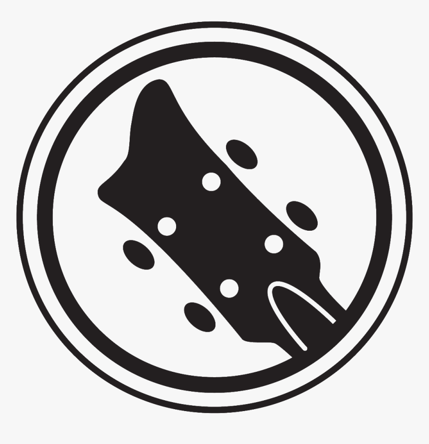 Guitar Icon - Http - //www - Flickr - - Png W/ White - Rock Band Instrument Logos, Transparent Png