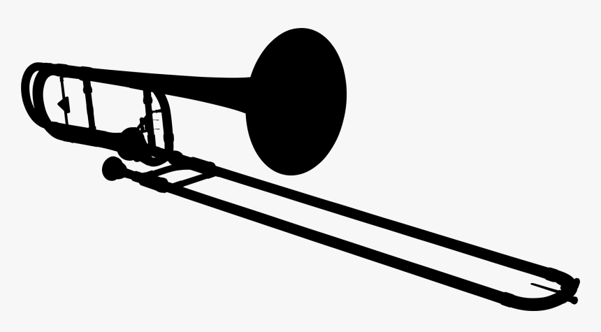 Trombone Silhouette - Trombone Silhouette Png, Transparent Png
