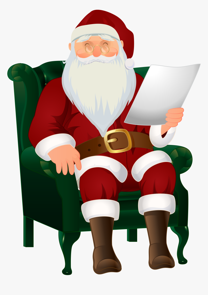 Pin Santa Clipart Free Download - Transparent Santa Sitting Clipart, HD Png Download