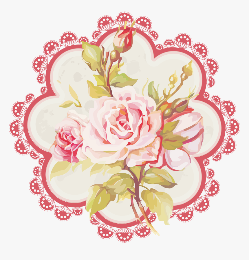 Romantic Pink Flower Border Png Photo - Flower, Transparent Png