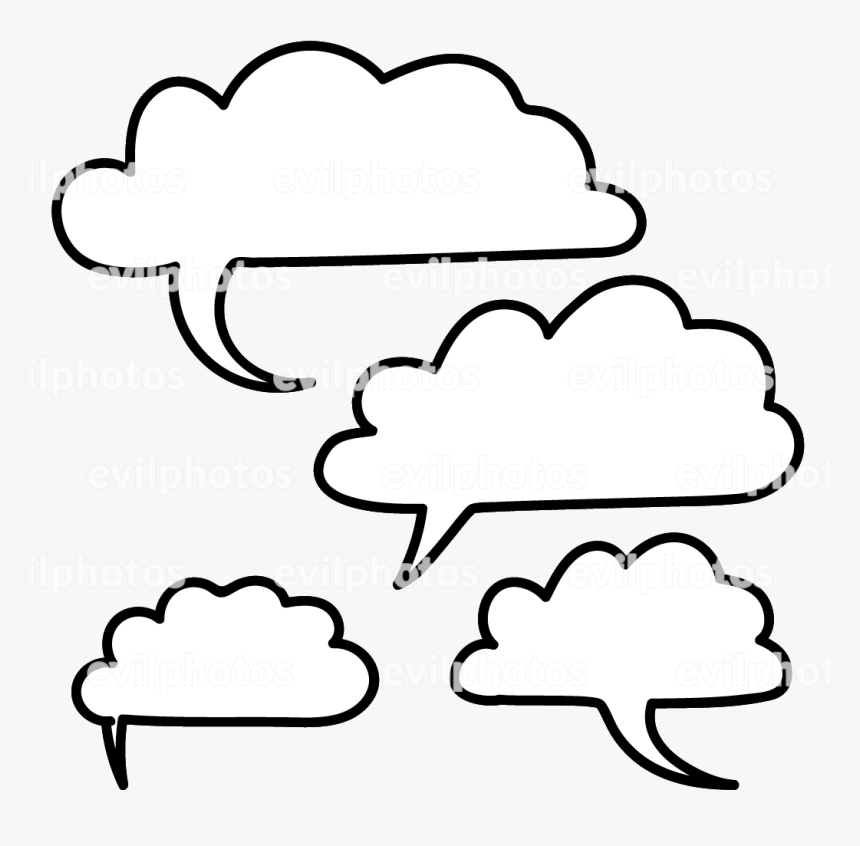Speech Bubble Drawing Vector And Stock Photo - Line Art, HD Png Download