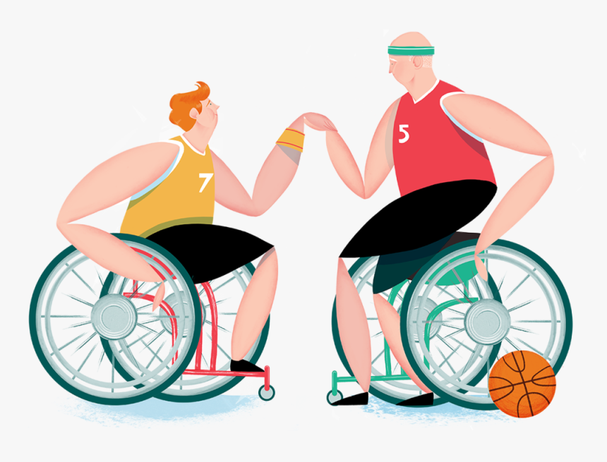 Drawing Disability Wheelchair People In Wheelchairs Playing