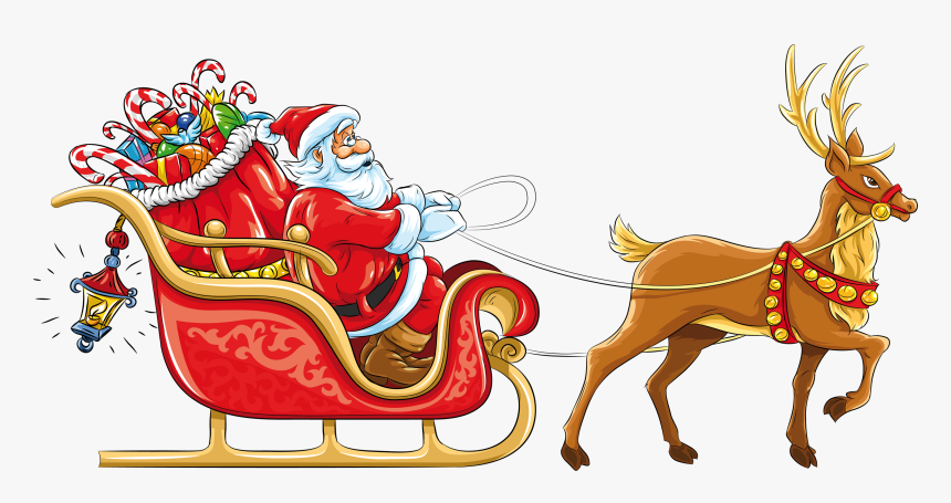 Santa On Sleigh - Bilscreen