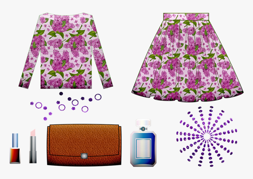 Moda, Manequim, Mulheres, Bolsa, Compõem, Perfume - Pattern, HD Png Download