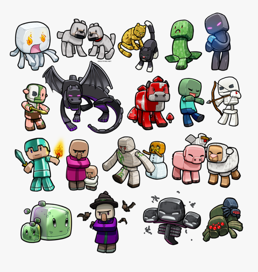 In The Newest Update, , Sheep Not Only Drop 1 Piece - Minecraft All Mobs, HD Png Download