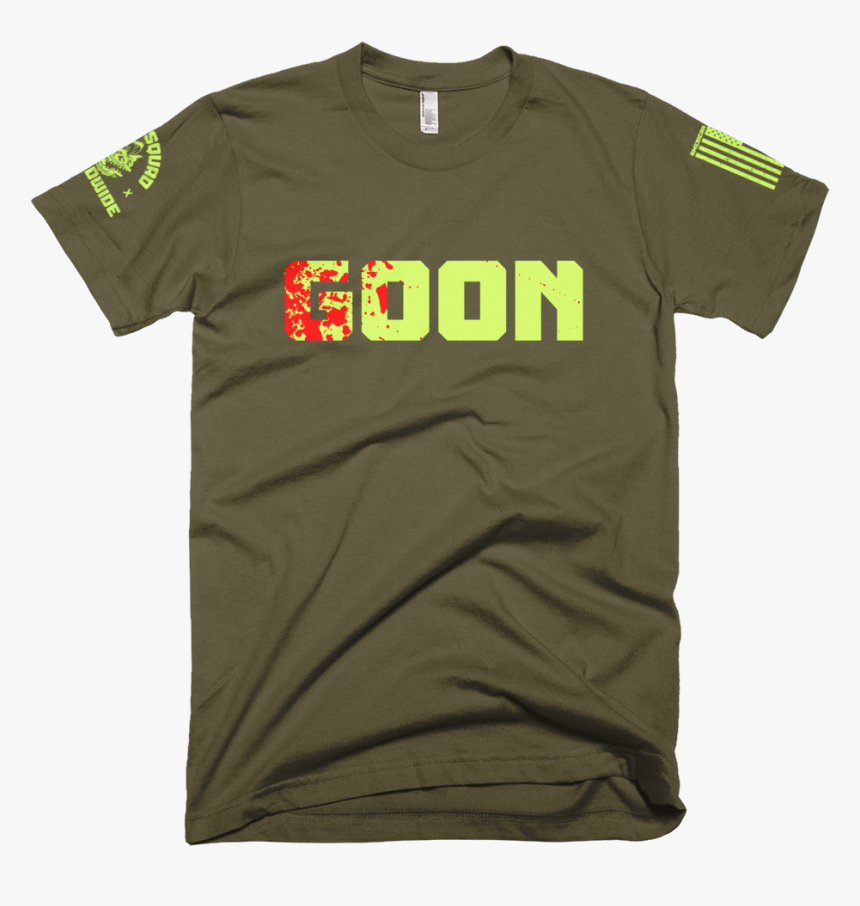 Blood Splatter Goon American Made Bright Green Goon - Green Grey Tshirt, HD Png Download