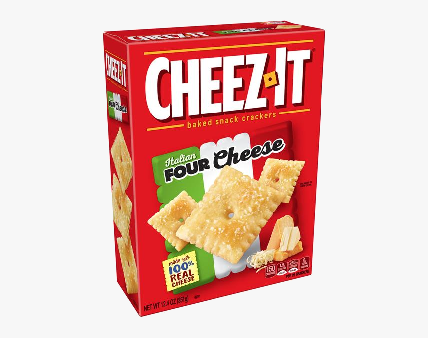 Cheez It Cheez-it Italian Four Cheese Baked Snack Crackers - Cheez It White Cheddar Crackers, HD Png Download