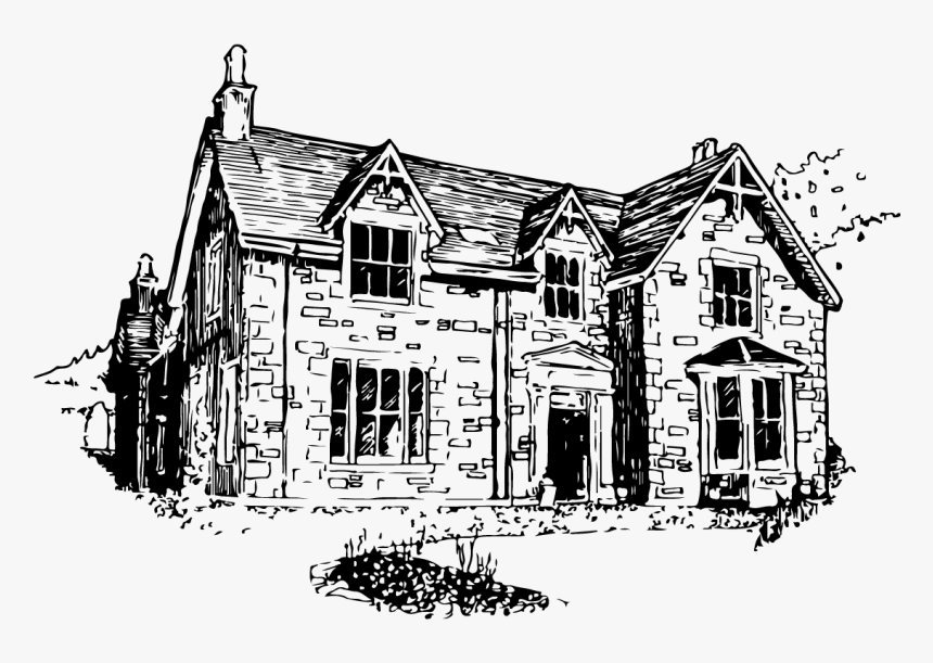 Black And White House Png, Transparent Png