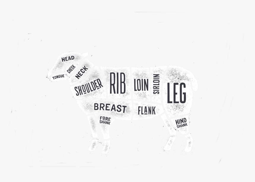 Lamb Cut On Black Background, HD Png Download